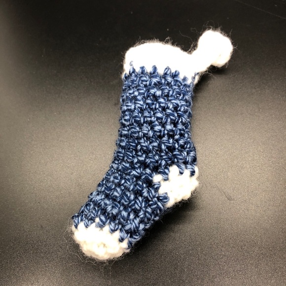 Crochet mini stocking ornament, mini Christmas stocking, ornaments, decorations, - Picture 5 of 11
